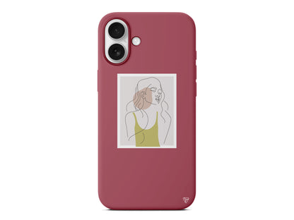 Cizgisel Portre Lansman Model İçi Kadife Silikon Telefon Kılıfı – Plus Serisine Özel