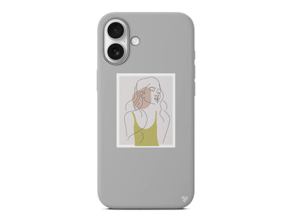 Cizgisel Portre Lansman Model İçi Kadife Silikon Telefon Kılıfı – Plus Serisine Özel