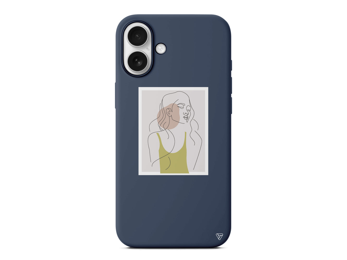 Cizgisel Portre Lansman Model İçi Kadife Silikon Telefon Kılıfı