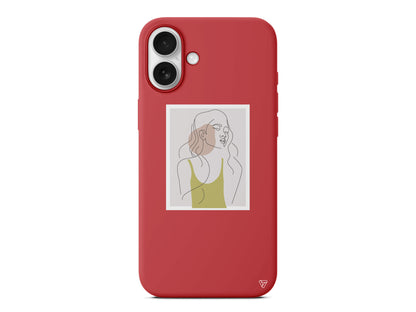 Cizgisel Portre Lansman Model İçi Kadife Silikon Telefon Kılıfı – Plus Serisine Özel