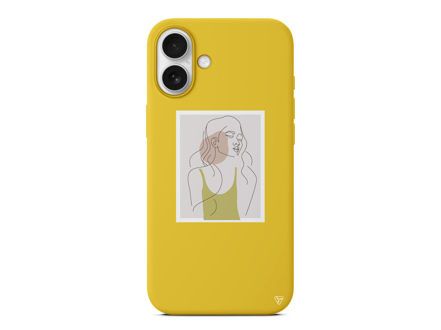 Cizgisel Portre Lansman Model İçi Kadife Silikon Telefon Kılıfı