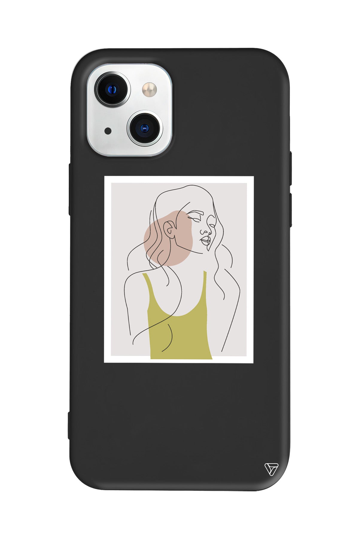 Cizgisel Portre Lansman Model İçi Kadife Silikon Telefon Kılıfı