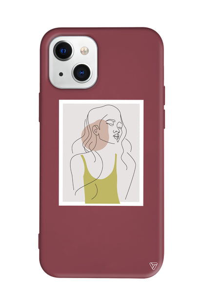 Cizgisel Portre Lansman Model İçi Kadife Silikon Telefon Kılıfı – Plus Serisine Özel