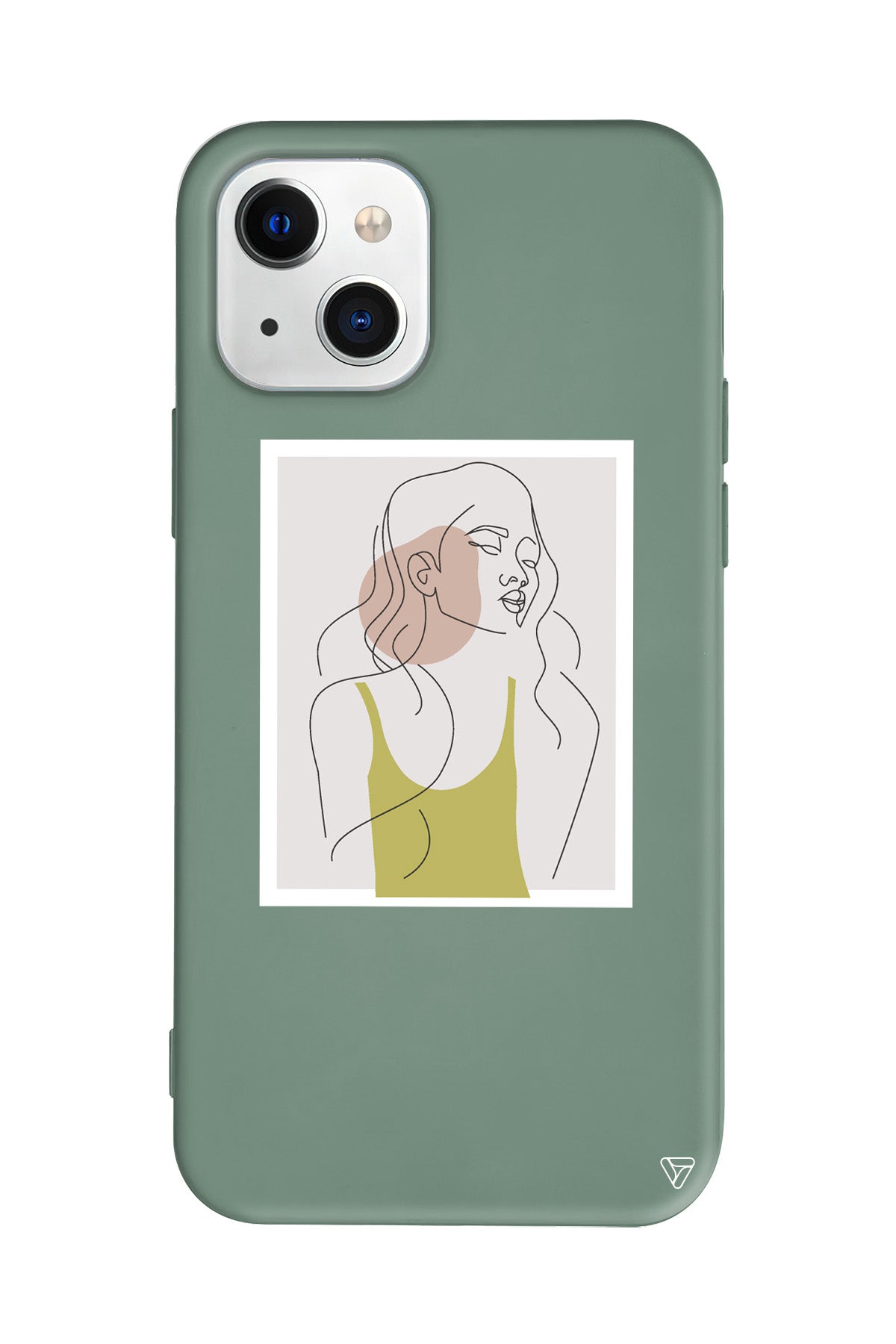 Cizgisel Portre Lansman Model İçi Kadife Silikon Telefon Kılıfı