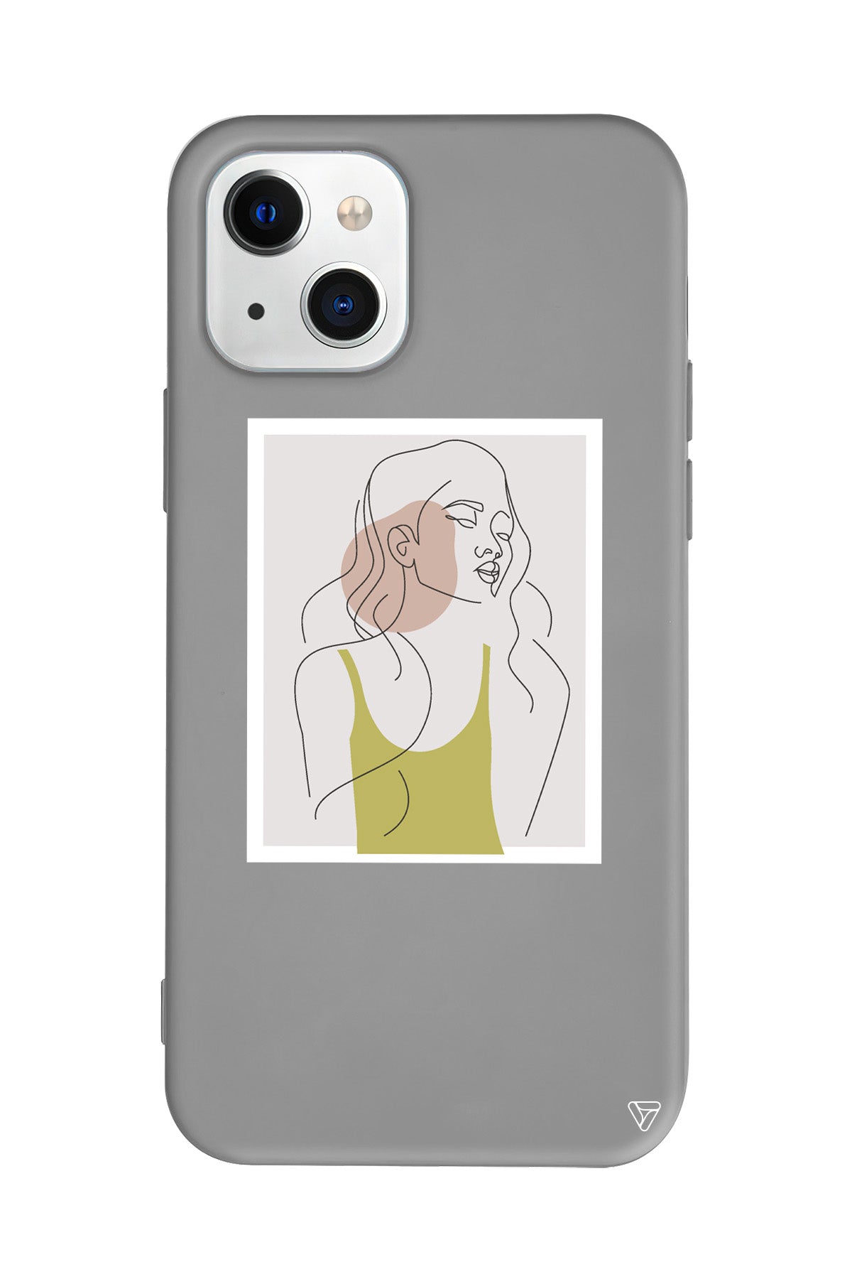 Cizgisel Portre Lansman Model İçi Kadife Silikon Telefon Kılıfı