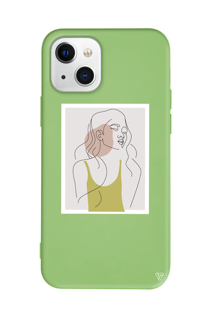 Cizgisel Portre Lansman Model İçi Kadife Silikon Telefon Kılıfı – Plus Serisine Özel