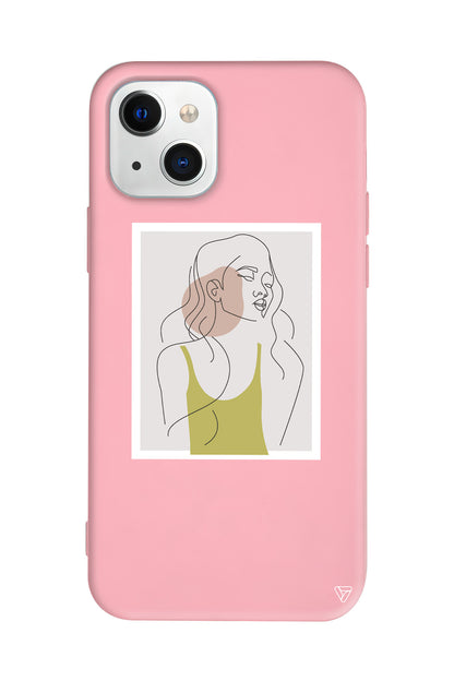 Cizgisel Portre Lansman Model İçi Kadife Silikon Telefon Kılıfı – Plus Serisine Özel