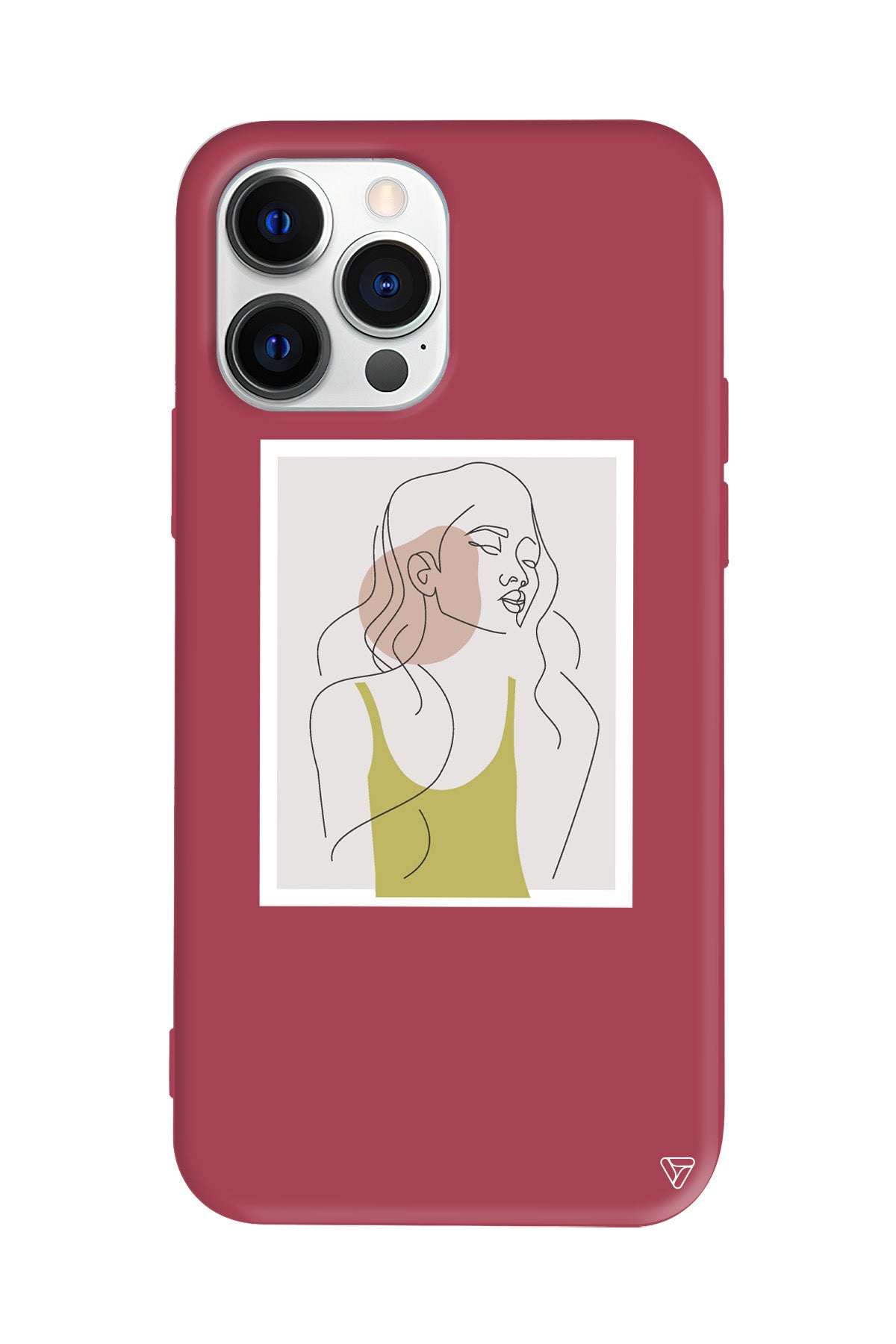 Cizgisel Portre Lansman Model İçi Kadife Silikon Telefon Kılıfı