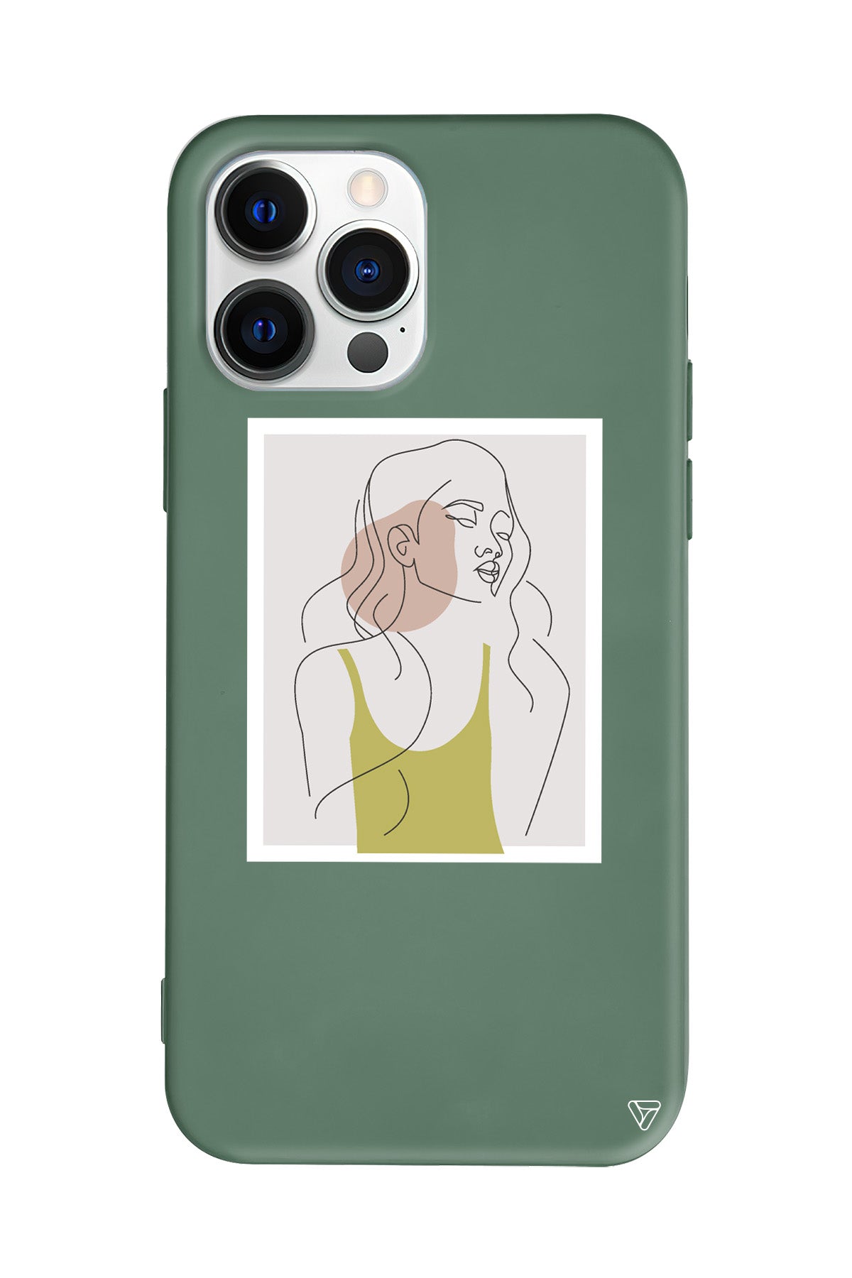 Cizgisel Portre Lansman Model İçi Kadife Silikon Telefon Kılıfı