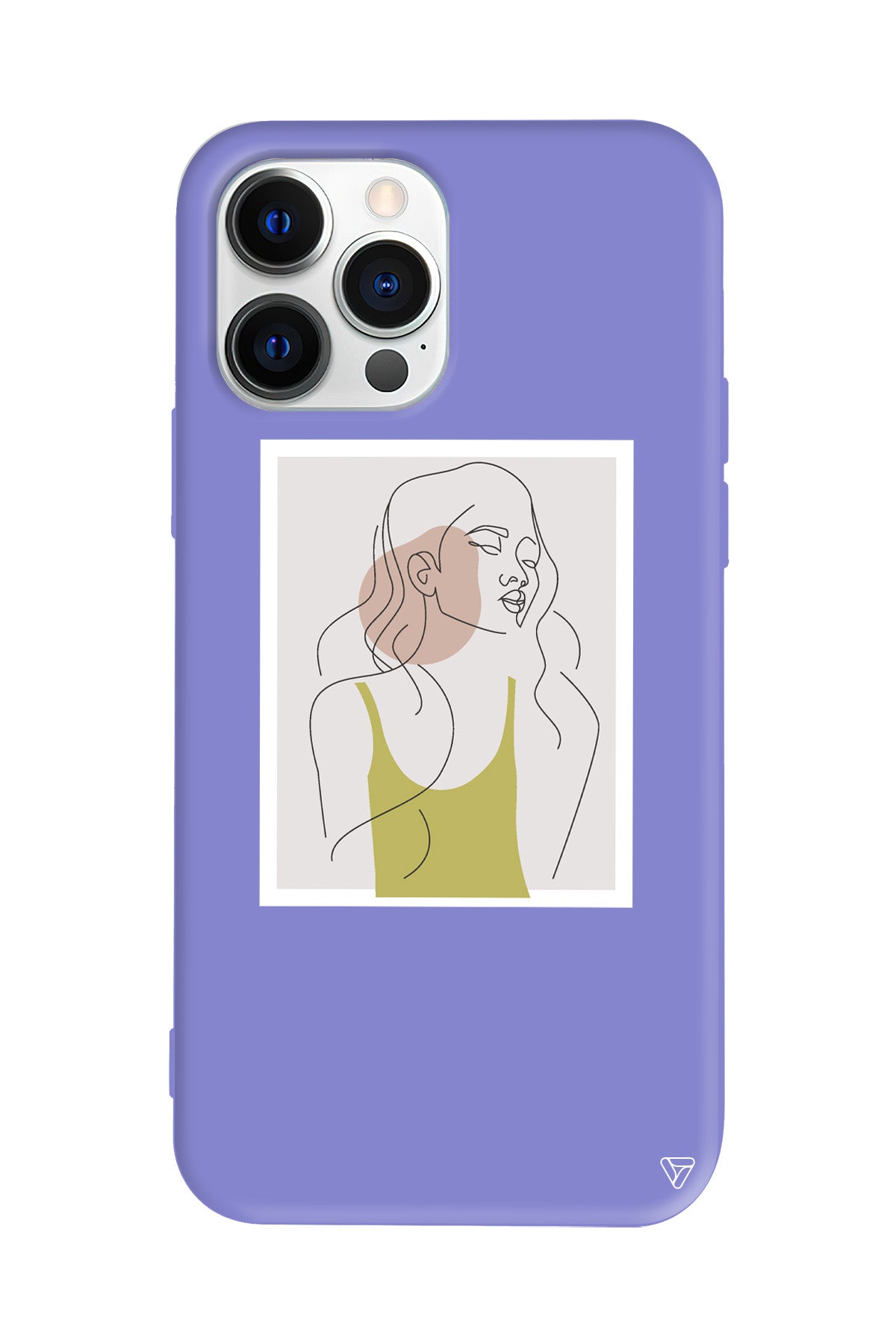 Cizgisel Portre Lansman Model İçi Kadife Silikon Telefon Kılıfı