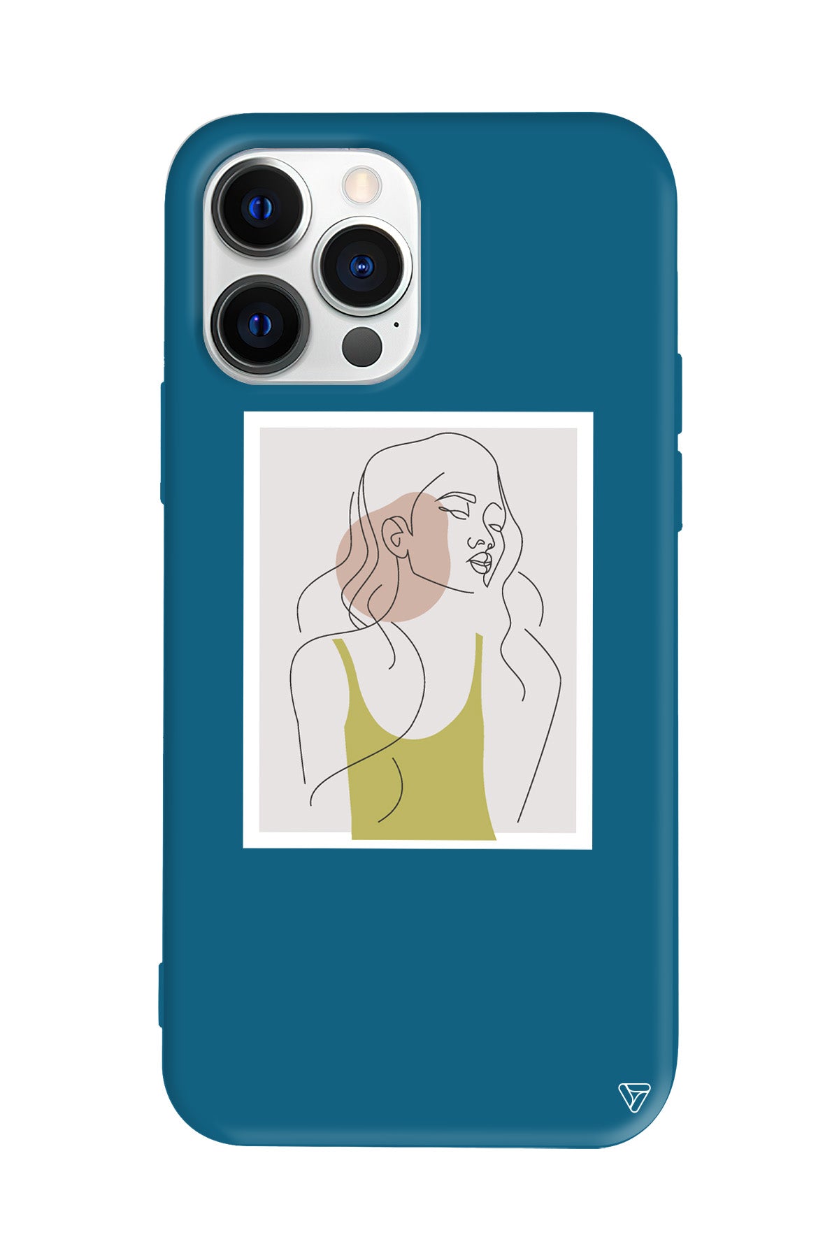 Cizgisel Portre Lansman Model İçi Kadife Silikon Telefon Kılıfı