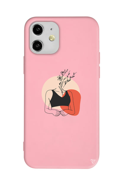 Flower Girl Lansman Model İçi Kadife Silikon Telefon Kılıfı