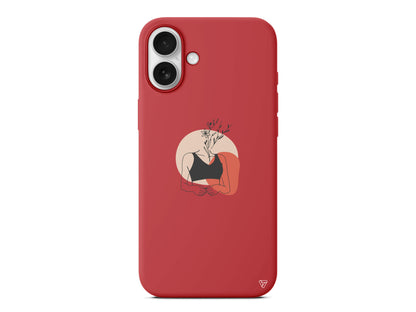 Flower Girl Lansman Model İçi Kadife Silikon Telefon Kılıfı – Plus Serisine Özel