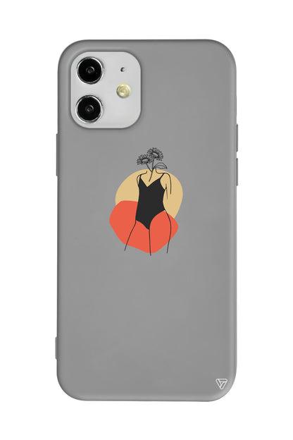 Flower Girl Standing Lansman Model İçi Kadife Silikon Telefon Kılıfı