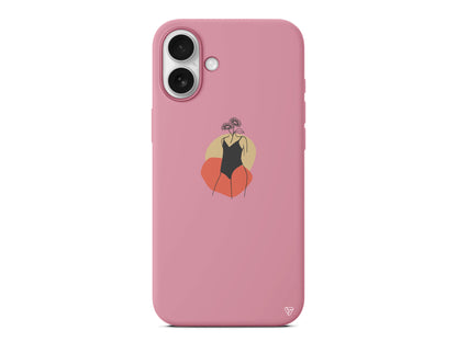 Flower Girl Standing Lansman Model İçi Kadife Silikon Telefon Kılıfı – Plus Serisine Özel