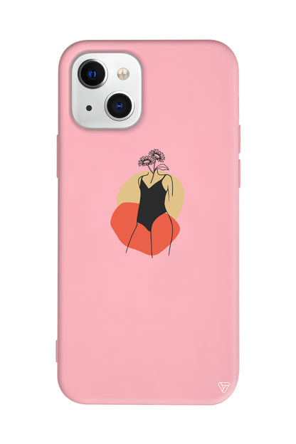 Flower Girl Standing Lansman Model İçi Kadife Silikon Telefon Kılıfı – Plus Serisine Özel