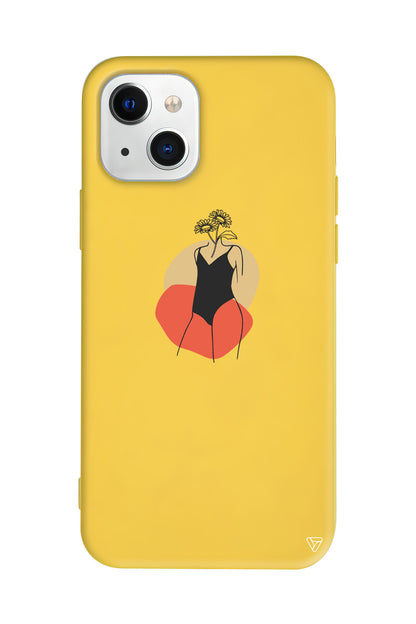 Flower Girl Standing Lansman Model İçi Kadife Silikon Telefon Kılıfı