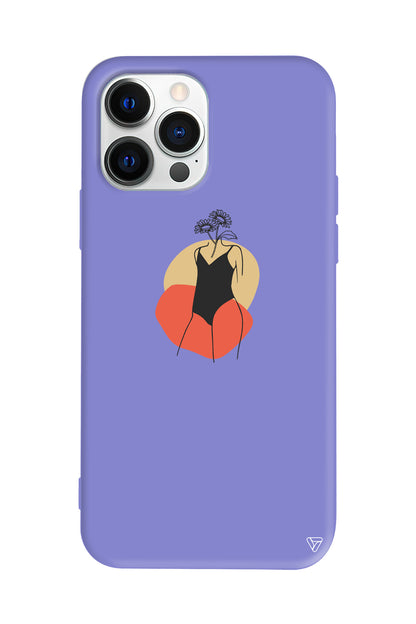 Flower Girl Standing Lansman Model İçi Kadife Silikon Telefon Kılıfı