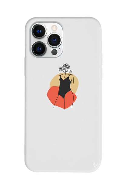 Flower Girl Standing Lansman Model İçi Kadife Silikon Telefon Kılıfı