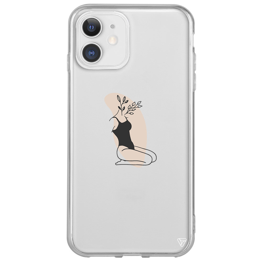 Flower Girl Sitting Lansman Model İçi Kadife Silikon Telefon Kılıfı