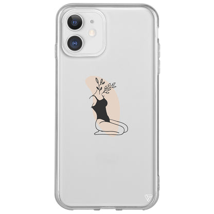 Flower Girl Sitting Lansman Model İçi Kadife Silikon Telefon Kılıfı