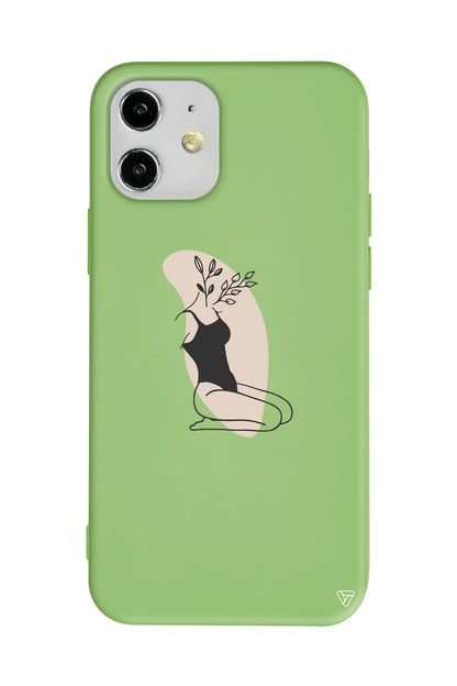 Flower Girl Sitting Lansman Model İçi Kadife Silikon Telefon Kılıfı