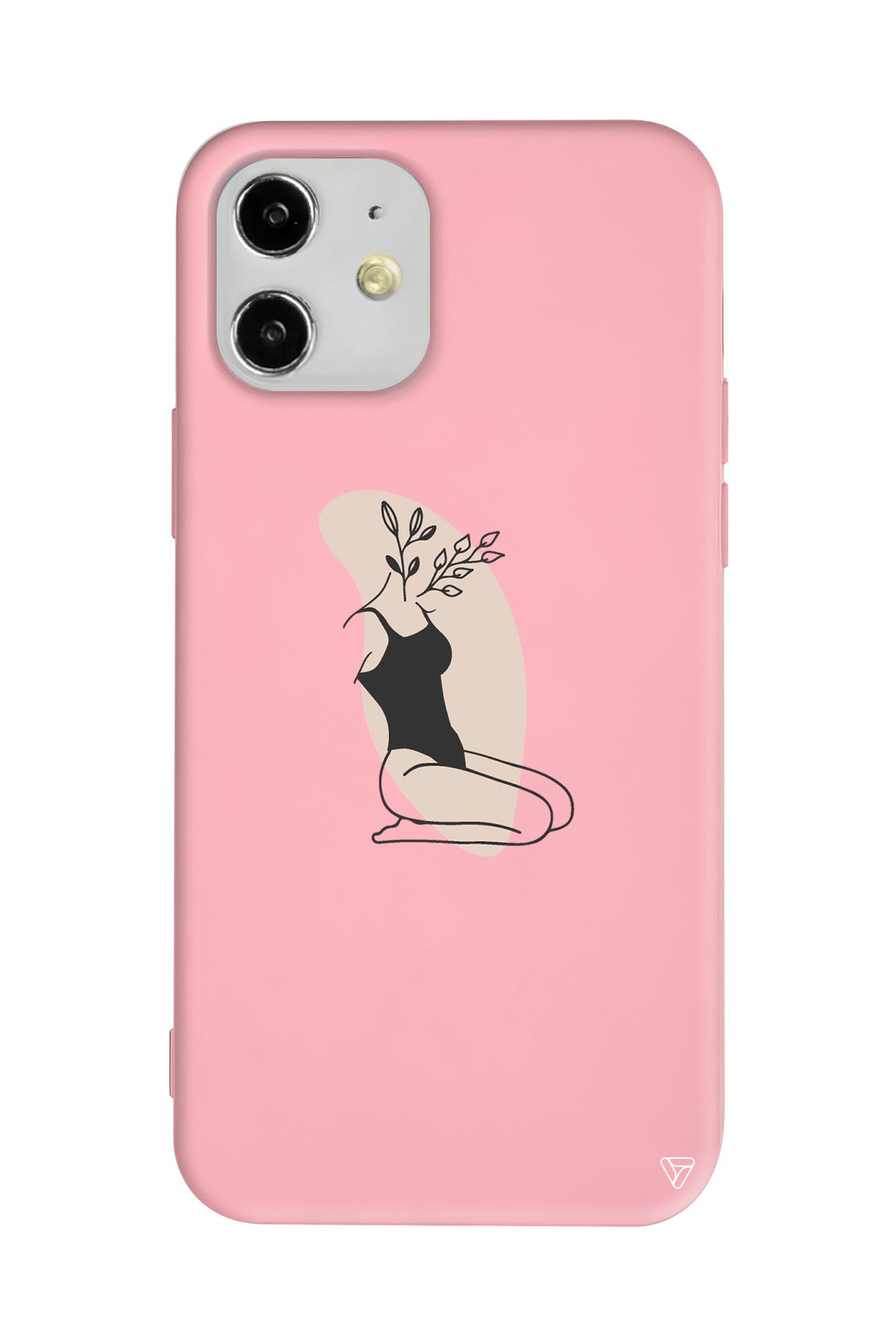 Flower Girl Sitting Lansman Model İçi Kadife Silikon Telefon Kılıfı