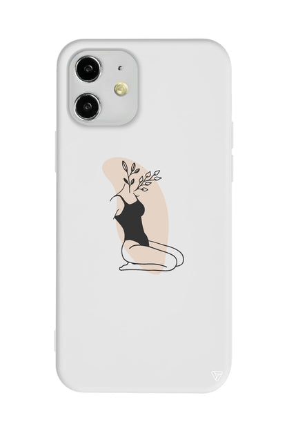 Flower Girl Sitting Lansman Model İçi Kadife Silikon Telefon Kılıfı