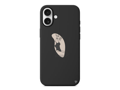 Flower Girl Sitting Lansman Model İçi Kadife Silikon Telefon Kılıfı