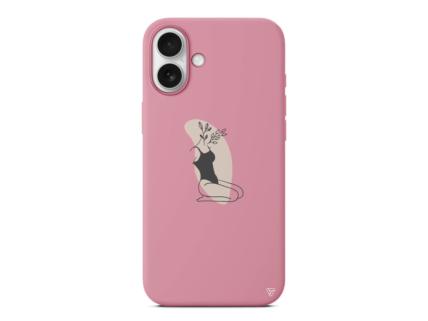 Flower Girl Sitting Lansman Model İçi Kadife Silikon Telefon Kılıfı – Plus Serisine Özel