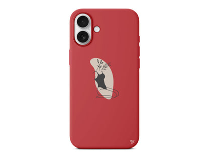 Flower Girl Sitting Lansman Model İçi Kadife Silikon Telefon Kılıfı – Plus Serisine Özel