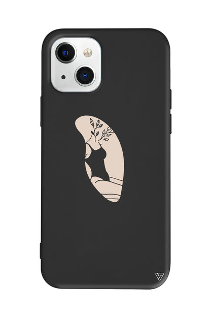 Flower Girl Sitting Lansman Model İçi Kadife Silikon Telefon Kılıfı – Plus Serisine Özel