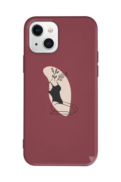 Flower Girl Sitting Lansman Model İçi Kadife Silikon Telefon Kılıfı