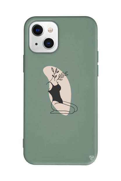 Flower Girl Sitting Lansman Model İçi Kadife Silikon Telefon Kılıfı – Plus Serisine Özel