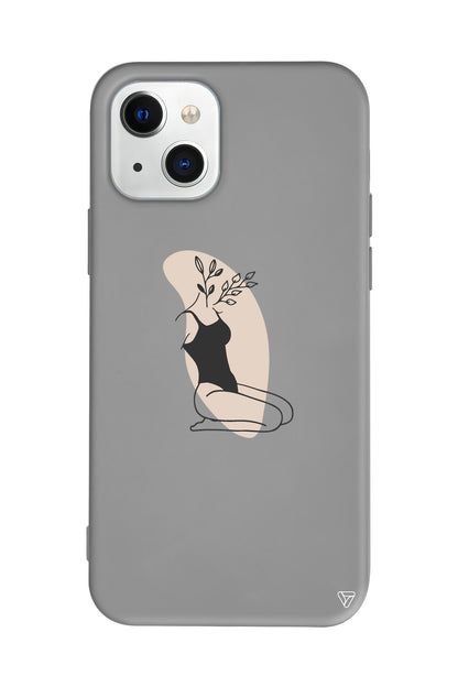 Flower Girl Sitting Lansman Model İçi Kadife Silikon Telefon Kılıfı – Plus Serisine Özel