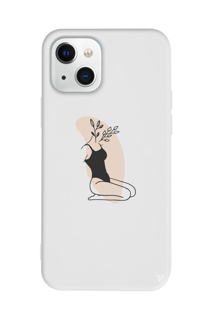 Flower Girl Sitting Lansman Model İçi Kadife Silikon Telefon Kılıfı