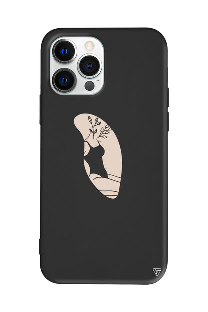 Flower Girl Sitting Lansman Model İçi Kadife Silikon Telefon Kılıfı