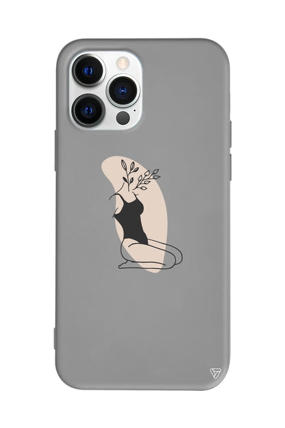 Flower Girl Sitting Lansman Model İçi Kadife Silikon Telefon Kılıfı