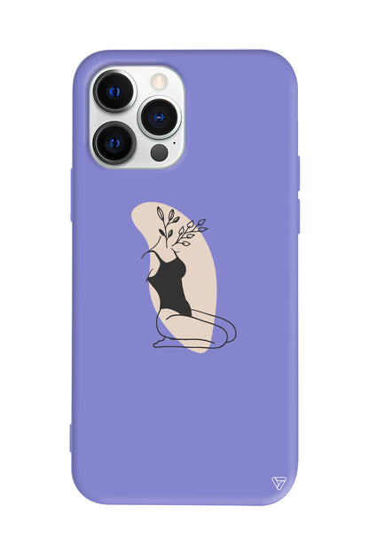 Flower Girl Sitting Lansman Model İçi Kadife Silikon Telefon Kılıfı