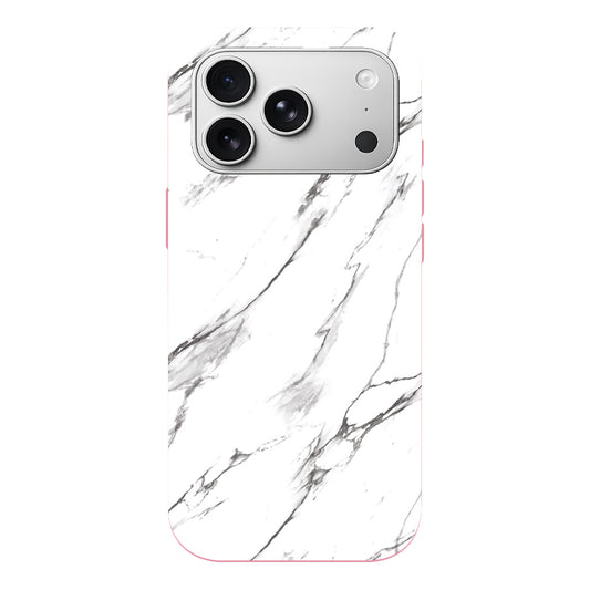 Beyaz Mermer 2 Lansman Model İçi Kadife Silikon Telefon Kılıfı