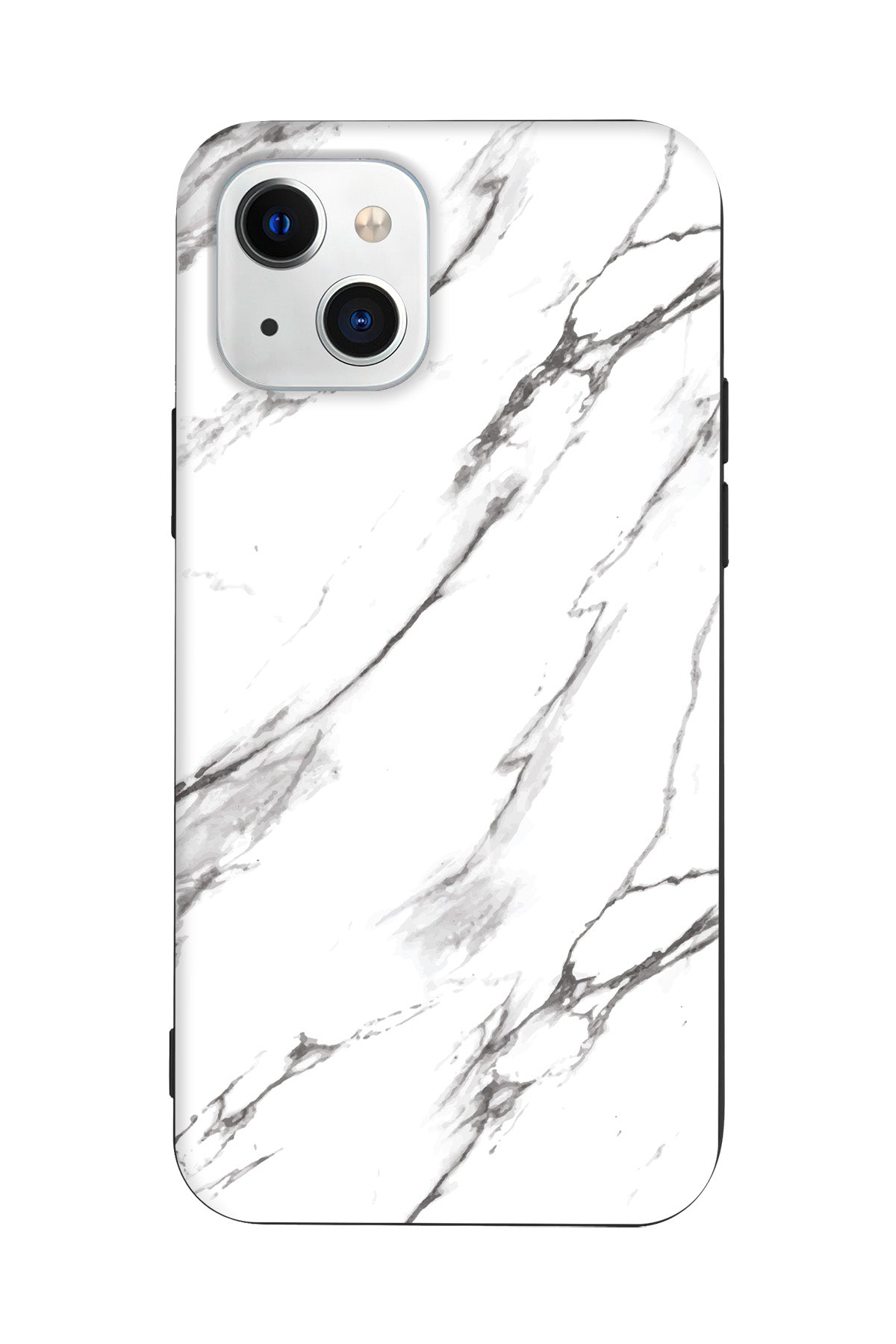 Beyaz Mermer 2 Lansman Model İçi Kadife Silikon Telefon Kılıfı – Plus Serisine Özel