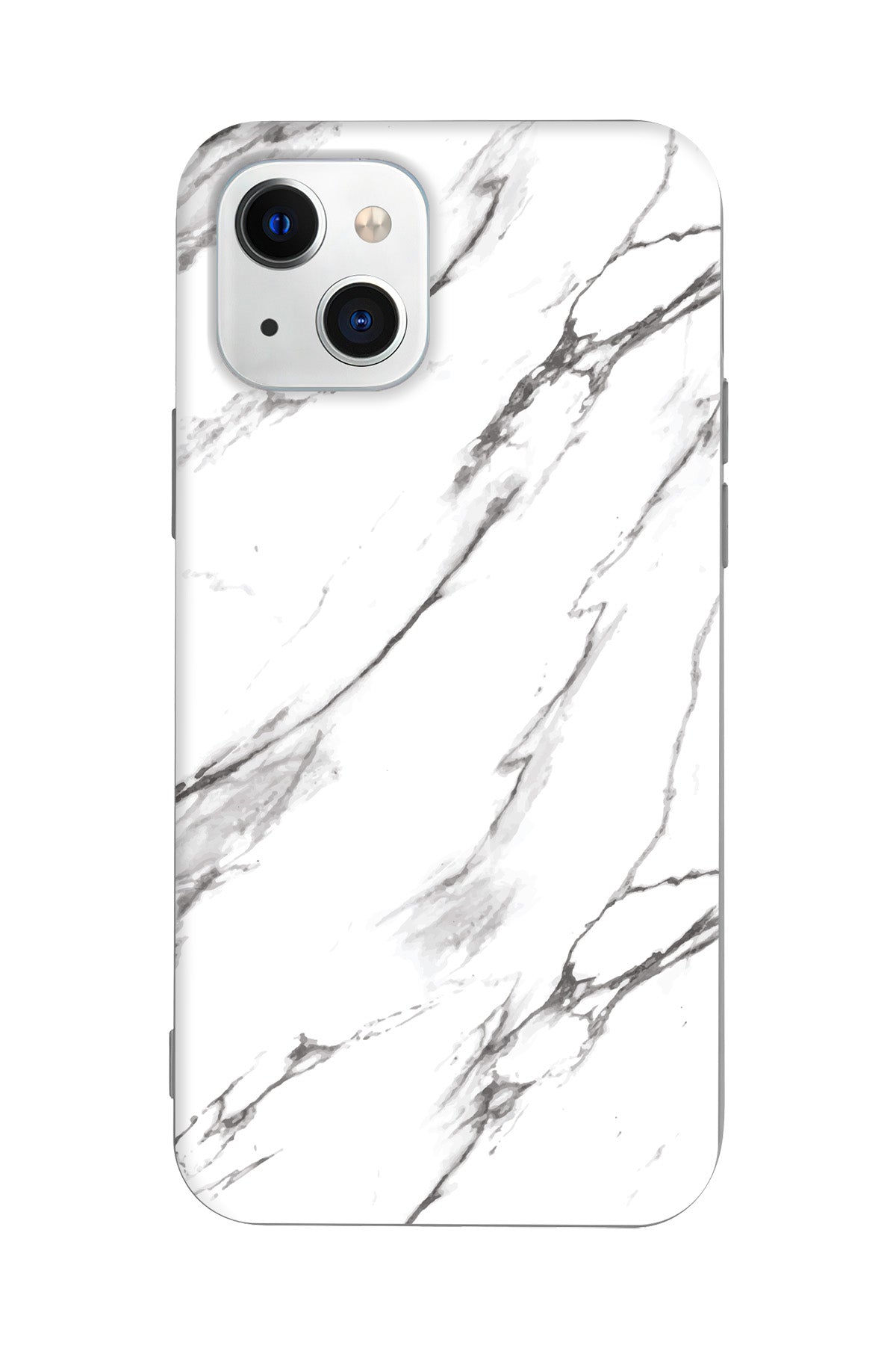 Beyaz Mermer 2 Lansman Model İçi Kadife Silikon Telefon Kılıfı – Plus Serisine Özel