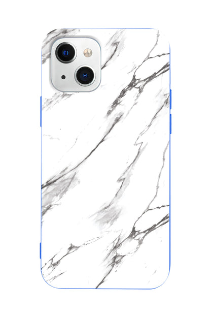 Beyaz Mermer 2 Lansman Model İçi Kadife Silikon Telefon Kılıfı – Plus Serisine Özel