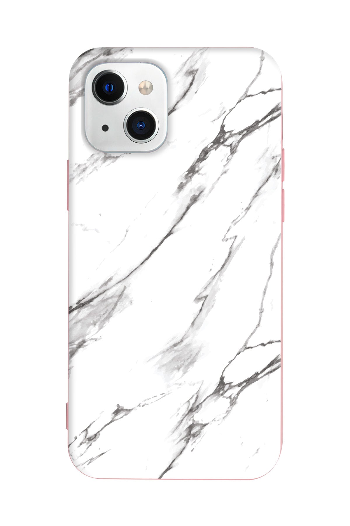 Beyaz Mermer 2 Lansman Model İçi Kadife Silikon Telefon Kılıfı – Plus Serisine Özel