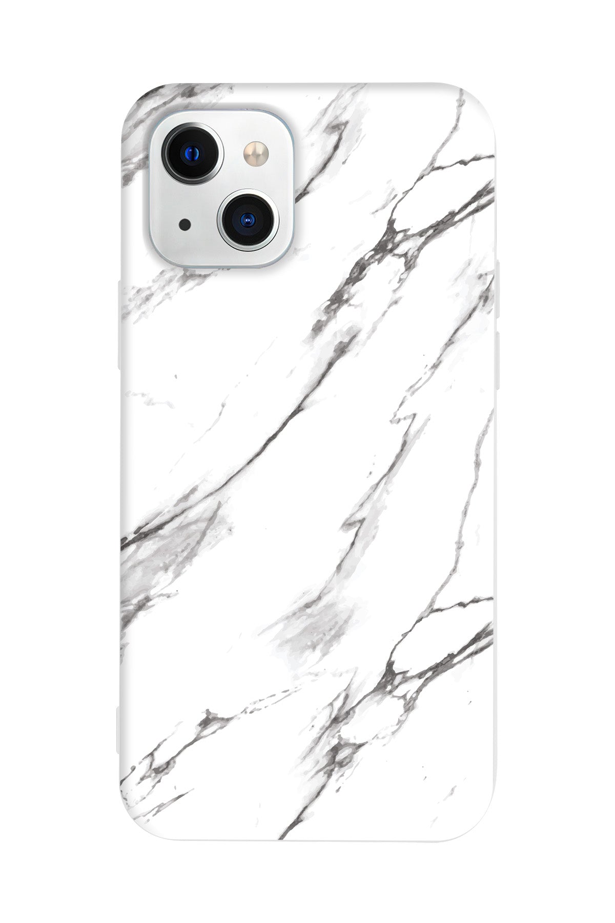 Beyaz Mermer 2 Lansman Model İçi Kadife Silikon Telefon Kılıfı – Plus Serisine Özel