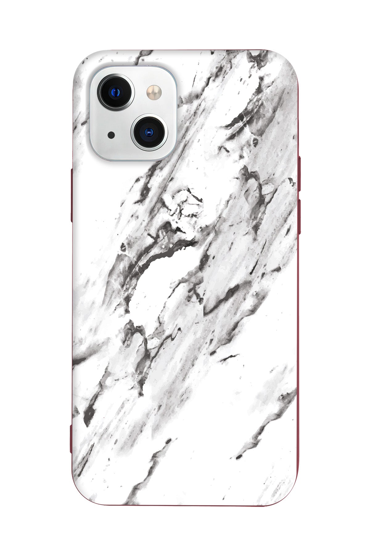 Beyaz Mermer 3 Lansman Model İçi Kadife Silikon Telefon Kılıfı – Plus Serisine Özel
