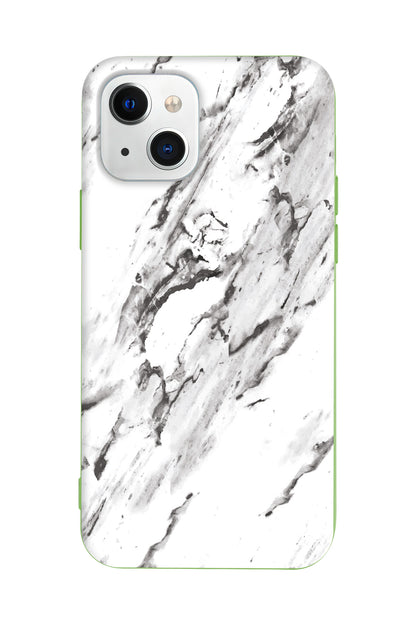 Beyaz Mermer 3 Lansman Model İçi Kadife Silikon Telefon Kılıfı – Plus Serisine Özel