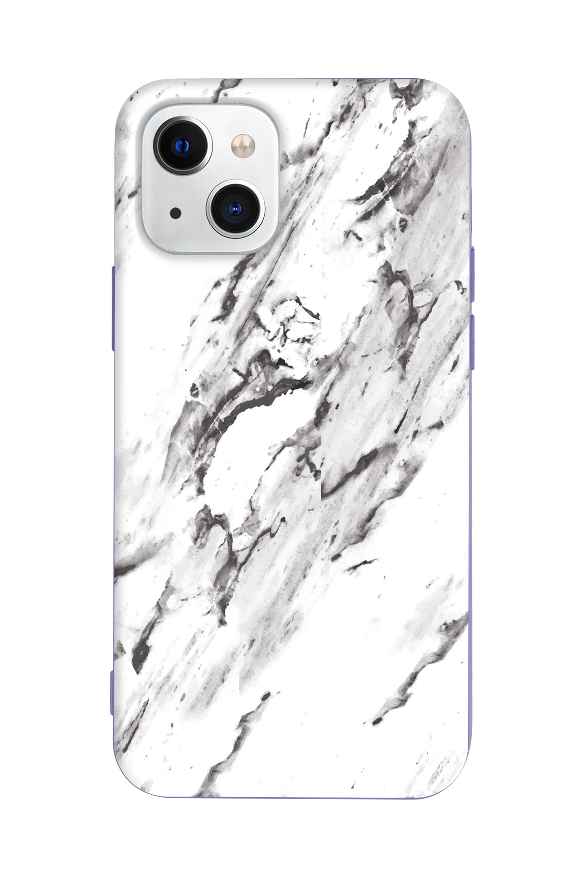 Beyaz Mermer 3 Lansman Model İçi Kadife Silikon Telefon Kılıfı – Plus Serisine Özel