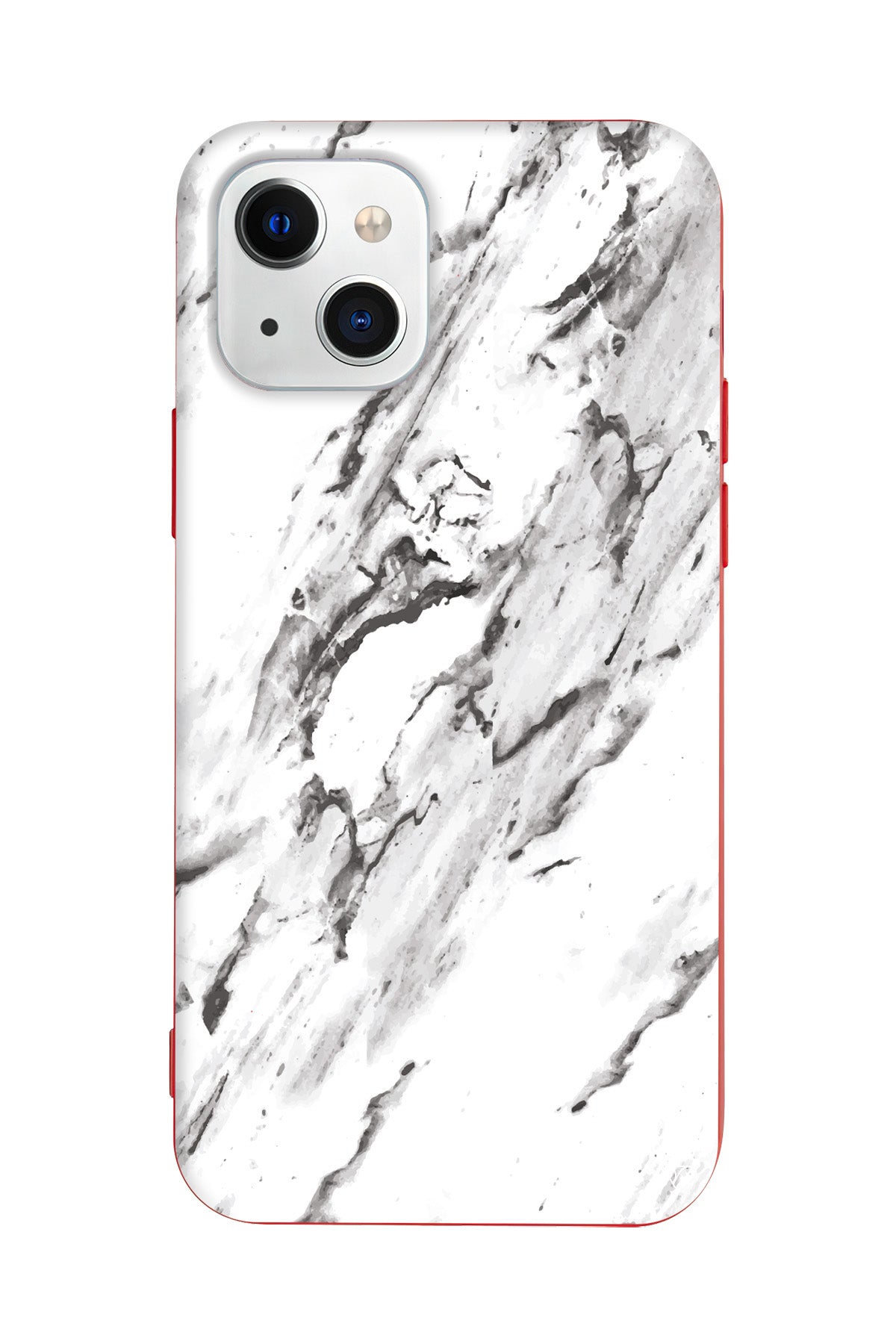Beyaz Mermer 3 Lansman Model İçi Kadife Silikon Telefon Kılıfı – Plus Serisine Özel