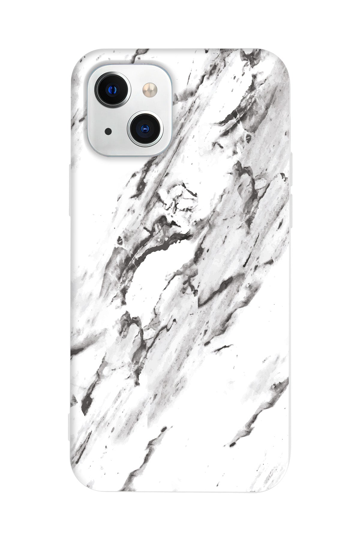 Beyaz Mermer 3 Lansman Model İçi Kadife Silikon Telefon Kılıfı – Plus Serisine Özel